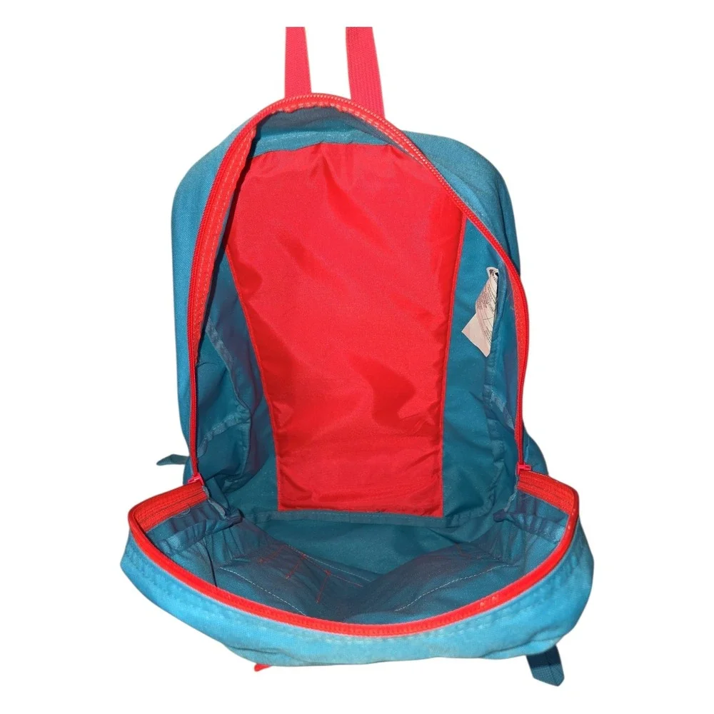 JanSport SuperBreak Backpack Turquoise Blue Coral Pink T08W Kids School Bag